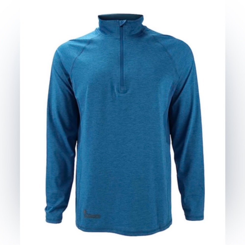 NWT Mens Mossy Oak Elements Coolcore 1/4 Zip XXL Blue Fishing Outdoors Hunting